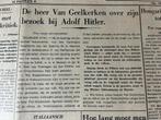 De heer Van Geelkerken over zijn bezoek aan Hitler 1940, Ophalen of Verzenden, Duitsland, Boek of Tijdschrift