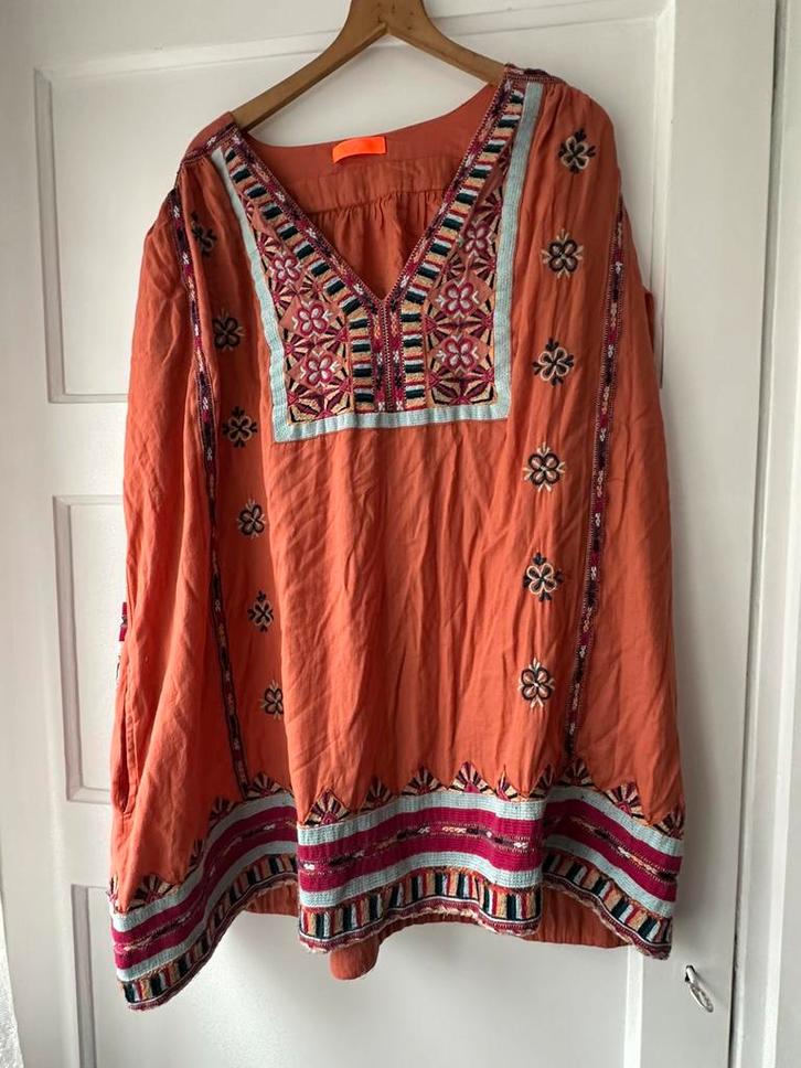 Mooi bohemian geborduurde tuniek jurk blouse Ba&sh 0 XS S, Kleding | Dames, Jurken, Zo goed als nieuw, Maat 36 (S), Overige kleuren
