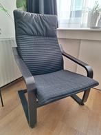 Ikea Zwart POÄNG Schommelstoel, uitwasbaar, Huis en Inrichting, Fauteuils, Zo goed als nieuw, Ophalen