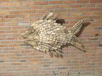 Wand deco vis van hout, Ophalen, Zo goed als nieuw