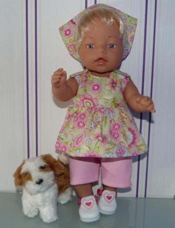 poppenkleertjes babypop born 43cm (lente setje ) beschikbaar voor biedingen