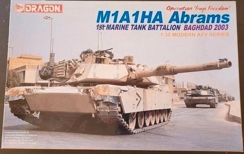 Dragon Operation Iraqi Freedom M1A1HA Abrams 1:35 met extra, Hobby en Vrije tijd, Modelbouw | Auto's en Voertuigen, Zo goed als nieuw