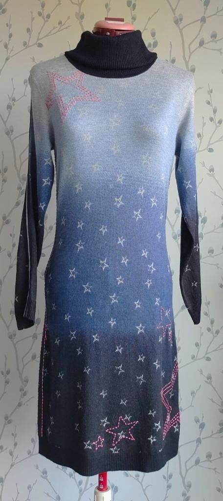 SPORTALM Kitzbühel Winter-Jurkje met sterren maat 36, Kleding | Dames, Jurken, Zo goed als nieuw, Maat 36 (S), Blauw, Boven de knie