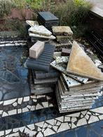Gratis afhalen - tegels en randen, Ophalen, Gebruikt, Beton, Terrastegels
