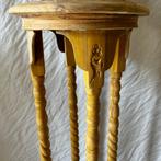 Bijzettafel - 26 x 26 cm - massief teakhout - Bij TTM Wonen, Minder dan 55 cm, Www.ttmwonen.nl, Rond, Nieuw