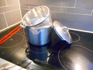 Frietpan zgan 2x gebruikt met nieuwe frituur mand (niet gebr beschikbaar voor biedingen