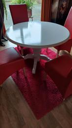 Eettafel wit, Huis en Inrichting, Complete eetkamers, Ophalen, 4 tot 6 stoelen