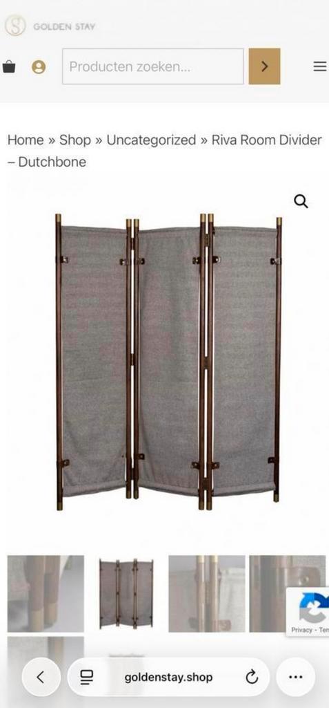 (MEENEEMPRIJS!) Riva Room Divider Dutchbone Loods 5, Huis en Inrichting, Woonaccessoires | Kamerschermen, Zo goed als nieuw, Ophalen