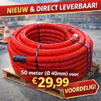 Mantelbuis met trekdraad en koppelstuk 40mm - rol 50 meter, Overige materialen, 6 meter of meer, Overige typen, Nieuw