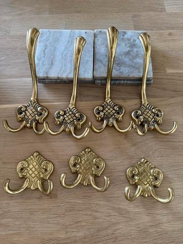 Vintage Gouden Wandhaken Set beschikbaar voor biedingen