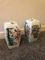 Twee Chinese keramische potten met deksel, Antiek en Kunst, Ophalen