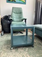 Salontafel / bijzettafel Ikea blauw, Huis en Inrichting, Tafels | Salontafels, Ophalen, 50 tot 100 cm, Rond, Zo goed als nieuw