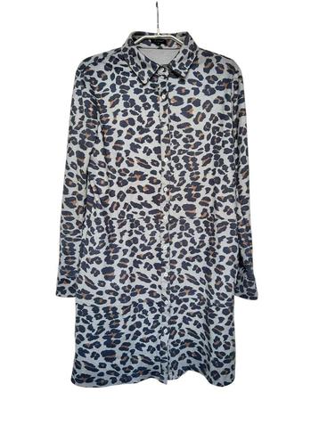 G-Maxx Tuniek Blouse Maat S Grijs Panterprint Velours beschikbaar voor biedingen