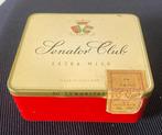 Blikje van Senator Club Extra mild. Afm. 8x9x4 cm., Verzamelen, Ophalen of Verzenden, Gebruikt, Tabaksdoos of Verpakking