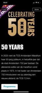 Startbewijs (hele) marathon Amsterdam, Ophalen of Verzenden, Nieuw, Overige typen, Overige merken