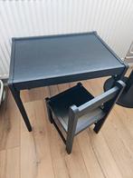 kindertafel + stoel zwart, Ophalen, Zo goed als nieuw, Stoel(en)
