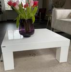 Mooie witte salontafel hoogglans 90x90 cm, Huis en Inrichting, Tafels | Salontafels, Ophalen, Gebruikt, 50 tot 100 cm, Vierkant