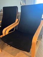 2 prima IKEA fauteuils met voetenbankje, Ophalen, Gebruikt, 75 tot 100 cm