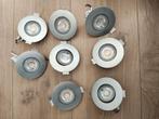 BRILONER LED Inbouwspot set 7048 Ø 90 mm chroom mat, 8 stuks, Metaal of Aluminium, Ophalen of Verzenden, Zo goed als nieuw, Led