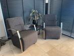 2x grijze fauteuil, Huis en Inrichting, Stoelen, Ophalen, Zo goed als nieuw, Grijs, Twee