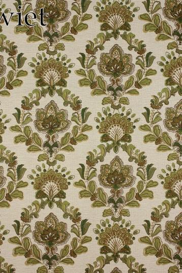 5102 Vintage retro oud barok bloemetjes behang behangpapier  beschikbaar voor biedingen