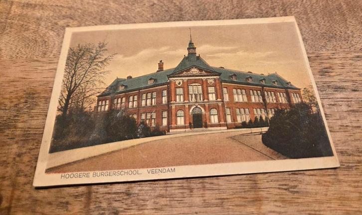 Hoogere Burgerschool - Veendam, Verzamelen, Ansichtkaarten | Nederland, Gelopen, Groningen, 1920 tot 1940, Verzenden