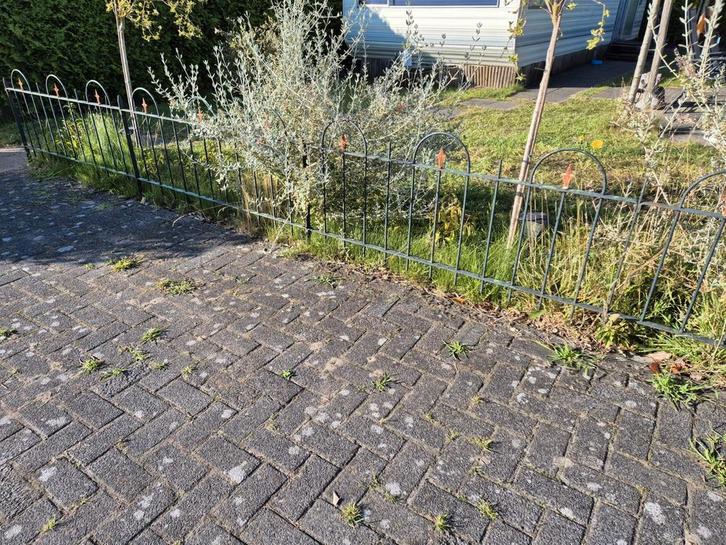 Smeedijzeren sierhekwerk, Tuin en Terras, Tuinhekken en Hekwerk, Gebruikt, Sierhekwerk, IJzer, Met poort, Ophalen