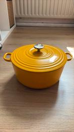 BK gietijzeren braadpan 28 cm geel, Huis en Inrichting, Keuken | Potten en Pannen, Ophalen, Gebruikt, Gietijzer, Koekenpan of Braadpan