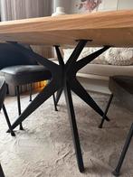 Deense Eettafel 120x120 - Stalen Onderstel, Huis en Inrichting, Tafels | Eettafels, Ophalen, 100 tot 150 cm, Vierkant, Zo goed als nieuw
