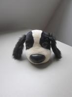 TCC Global artlist Big Headz/eyes wit-zwart pluche hond knuf, Ophalen of Verzenden, Nieuw, Hond
