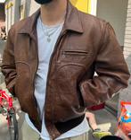 Leren jack Chevignon, Kleding | Heren, Maat 52/54 (L), Bruin, Ophalen of Verzenden, Chauvignon