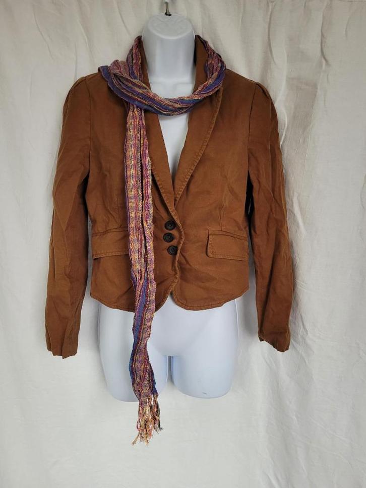 Vrolijke gekleurde sjaal 23x186 cm, Kleding | Dames, Mutsen, Sjaals en Handschoenen, Zo goed als nieuw, Sjaal, Maat 38/40 (M)