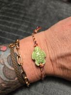 Groene Schildpad Armband, Overige materialen, Nieuw, Ophalen of Verzenden, Met bedels of kralen
