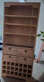 White Wash Kast met Lades & Wijnvakken, White Wash, Gebruikt, 200 cm of meer, Met lade(s)