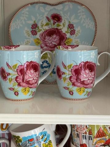 Pip Studio servies Chinese Rose Big Flower blauw hart mokken beschikbaar voor biedingen