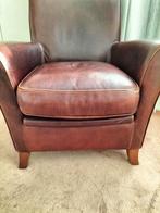 Heerlijke fauteuil, bruin rundleer, merk Baxter, Huis en Inrichting, Fauteuils, Ophalen, Gebruikt, Klassiek, 75 tot 100 cm
