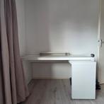 Wit Bureau met uitschuifblad, Huis en Inrichting, Ophalen of Verzenden, Zo goed als nieuw, Bureau
