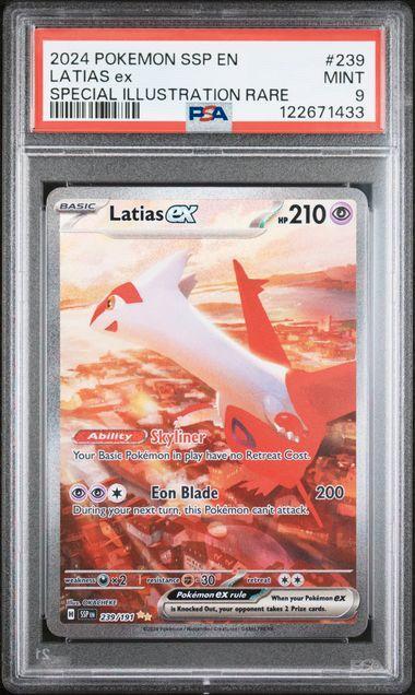 Latias EX alt art PSA9, Hobby en Vrije tijd, Verzamelkaartspellen | Pokémon, Zo goed als nieuw, Ophalen of Verzenden