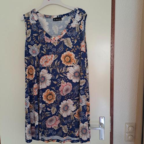 22) Tuniek merk chrissize kleur blauw mt 2, Kleding | Dames, Grote Maten, Zo goed als nieuw, Blouse of Tuniek, Blauw, Ophalen of Verzenden