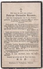 Petrus C. Roozen 1885 Diessen + 1918 Diessen, 34 jaar, Verzenden, Bidprentje