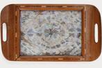 Vintage art deco handgemaakt vlindervleugel dienblad, Huis en Inrichting, Woonaccessoires | Dienbladen, Gebruikt, Rechthoekig