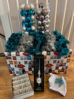 Complete Kerstboom versiering Blauw wit zilver, Diversen, Kerst, Ophalen, Zo goed als nieuw
