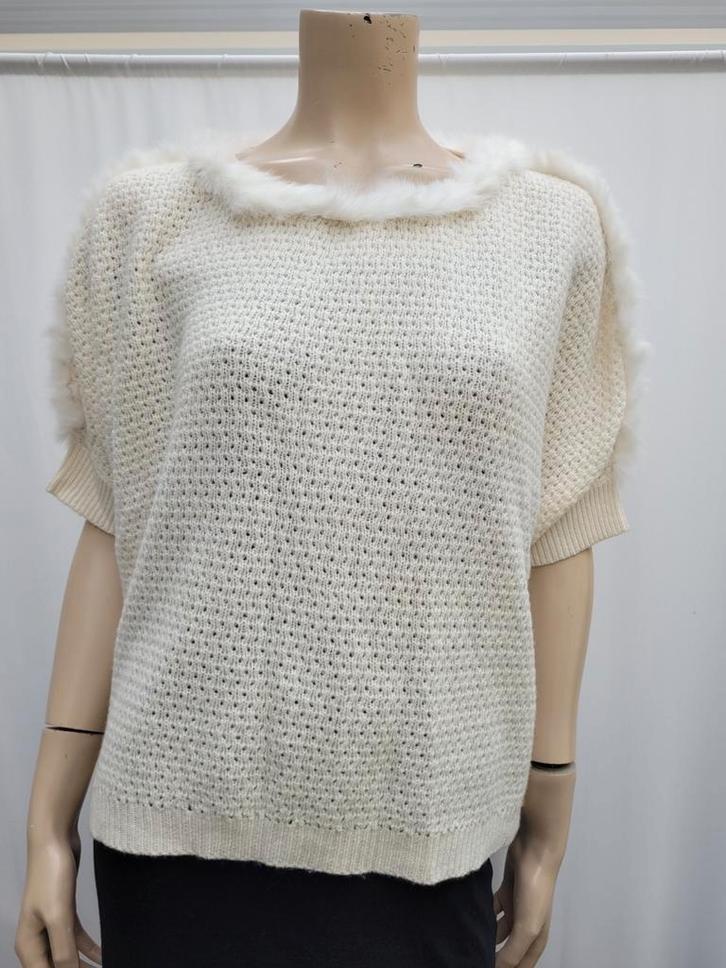 Green Ice korte mouw trui wolblend ecru maat S, Kleding | Dames, Truien en Vesten, Zo goed als nieuw, Maat 36 (S), Beige, Ophalen of Verzenden