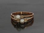Sale! Antieke 14k gouden parel bolsjewiek diamant dames ring, Ophalen of Verzenden, Goud, Ring, Met edelsteen