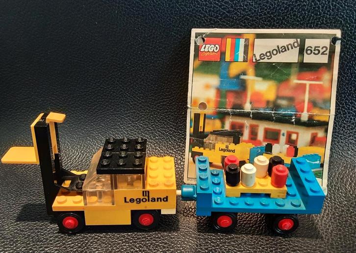Lego 653 Auto met Aanhanger, jaren 70, compleet, Kinderen en Baby's, Speelgoed | Duplo en Lego, Gebruikt, Ophalen of Verzenden