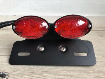 Achterlicht dubbel Cateye Caferacer bobber tracker custom beschikbaar voor biedingen