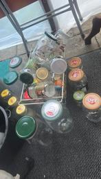 Glazen potten in diverse maten, Ophalen, Gebruikt