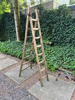 Antieke ladder, vintage, trap, hout, tuin, decoratie ladder,, Huis en Inrichting, Woonaccessoires | Wanddecoraties, Ophalen of Verzenden