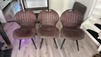 3 stuks Eetkamer stoelen, Ophalen, Gebruikt, Stof, Drie