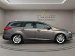 Ford Focus Wagon 1.0 Titanium 2016 BRUIN | Trekhaak | Airco, Auto's, 65 €/maand, 125 pk, Gebruikt, Euro 6